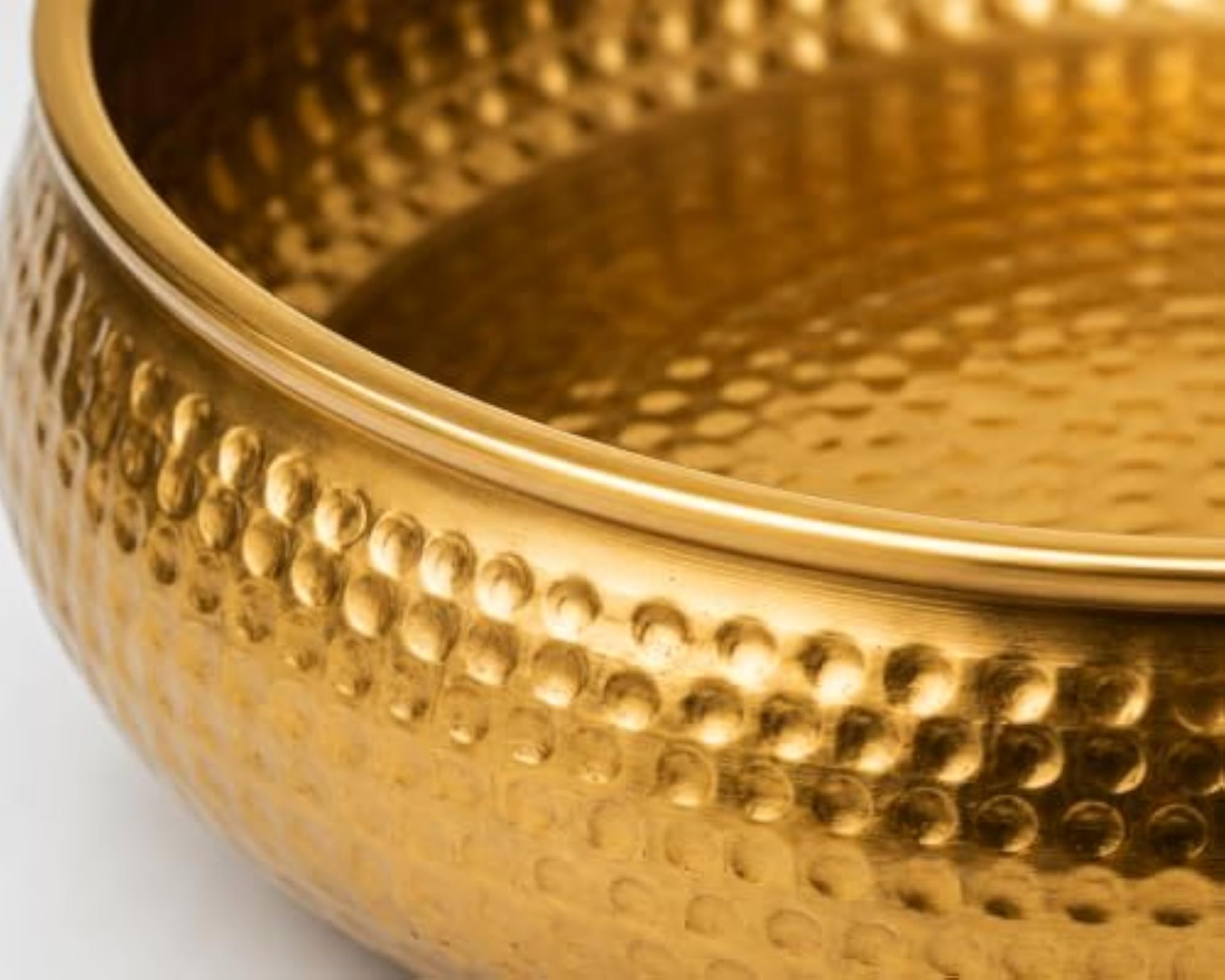 Hammered Iron Metal Decorative Bowl with Finish