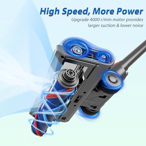 Image of 2 Replacement Vacuum Cleaner Heads for Dyson V7 /V8 /V10 /V11 /V15 | Anti-Tangle Motor-Driven Brush Roll with LED Light Dust Detection | Quick-Release Attachments for Carpets, Hardwood Floors & Tiles