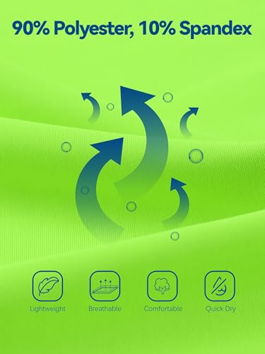 Boys Neon Shirt Youth UPF 50+ Dry Fit Athletic Short Sleeve Tops Tees Kids Rash Guard Neon Shirts for Boys and Girls2