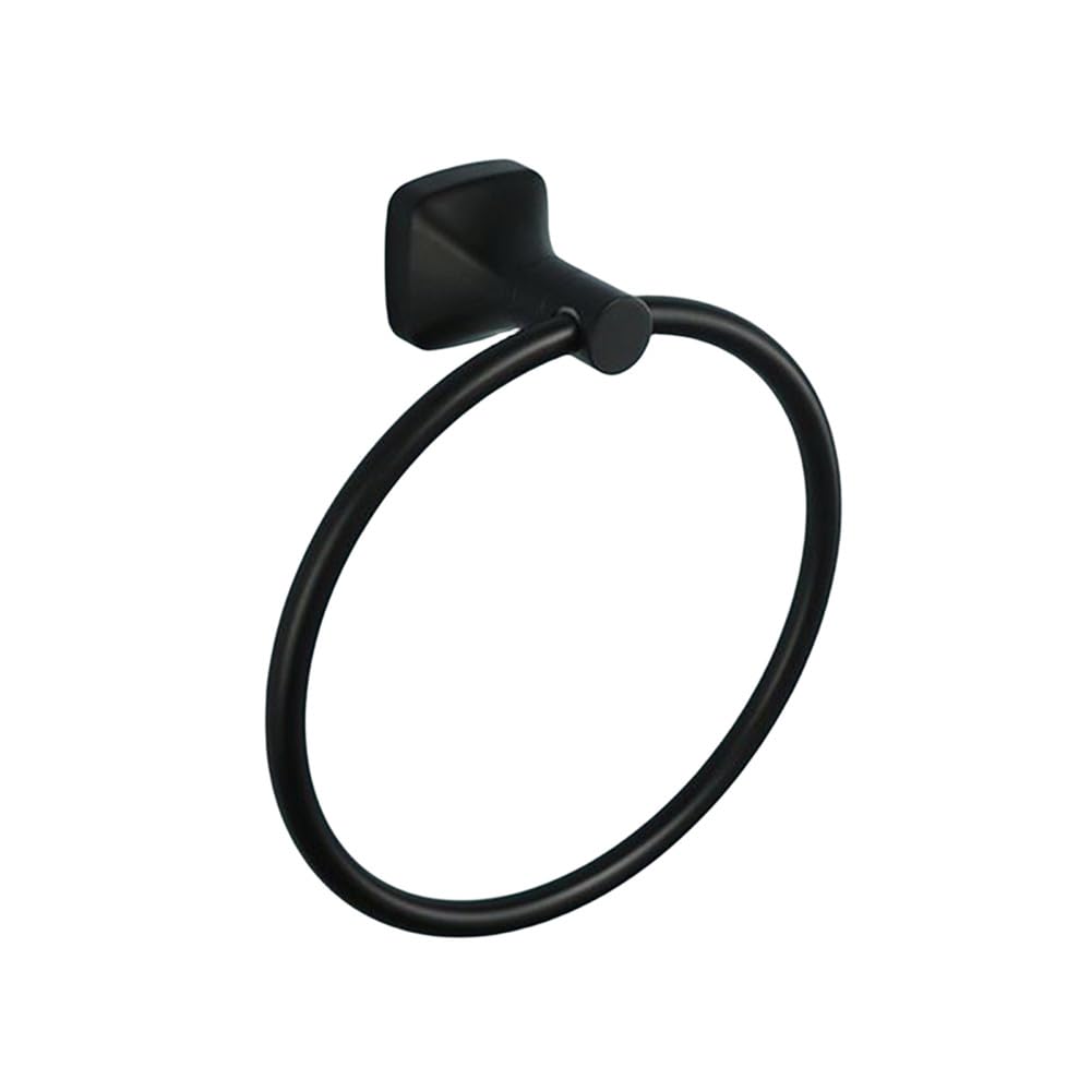 Juego de Accesorios de baño de Acero Inoxidable Negro Toallero Toallero Toallero de Papel Toallero para Colgar Hardware Almacenamiento en Rack Colgante, Anillo de Toalla B