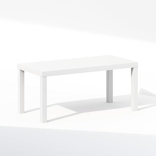 Miniatura 4 de Furinno Soporte de TV simplista, centro de entretenimiento moderno, mesa de TV triple gruesa, consola de TV para TV de hasta 40 pulgadas, para sala
