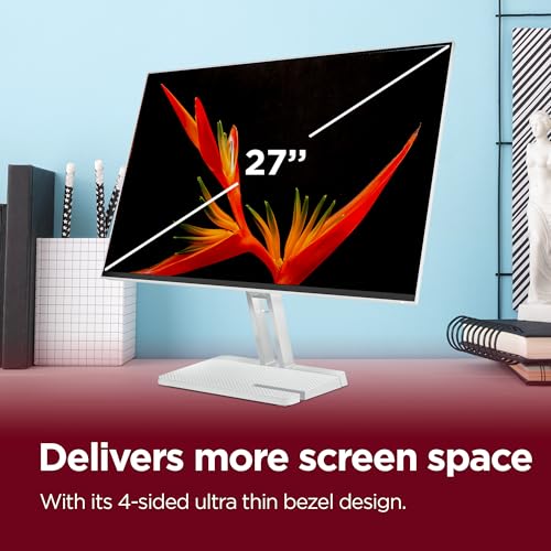 Lenovo L27-4C | 27" (68.58cm) FHD IPS 144Hz Ultraslim Monitor | 1ms, 2x3W Speakers, AMD FreeSync, 99% sRGB, 2X HDMI 1.4, 1x VGA| Tilt | Grey | 67DEKAC1IN view 2