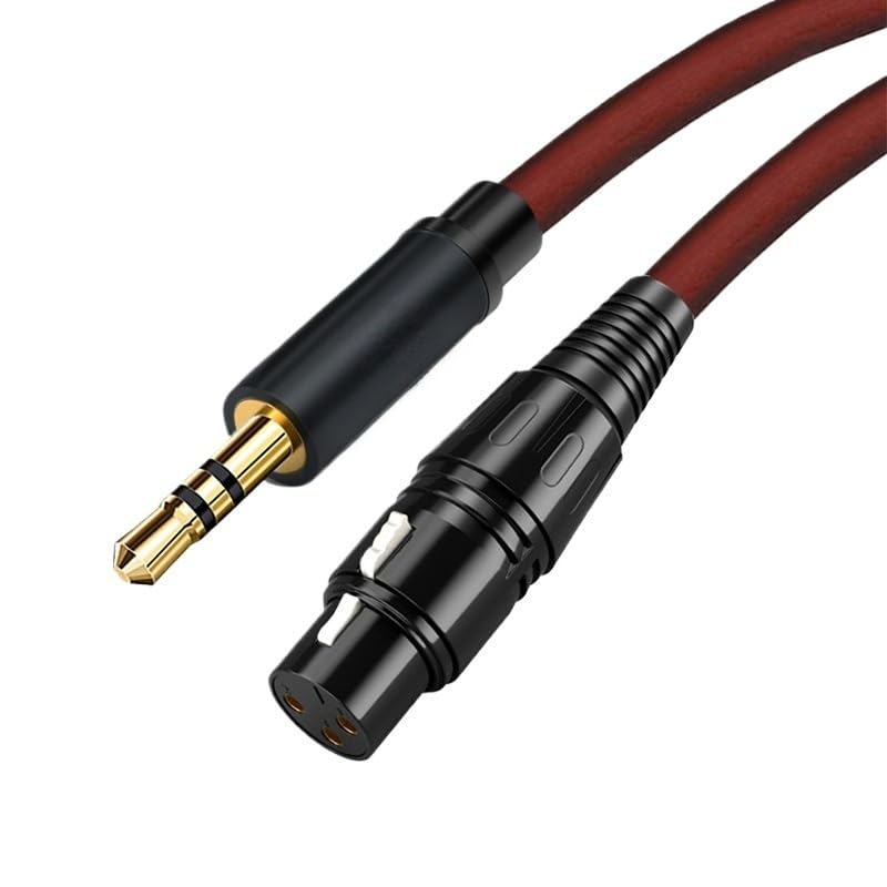 XLR auf 3,5 mm Mikrofon-Audio-Treue-Kabel mi ni Ja-ck auf XLR-Buchse (Schwarz, 5 m)