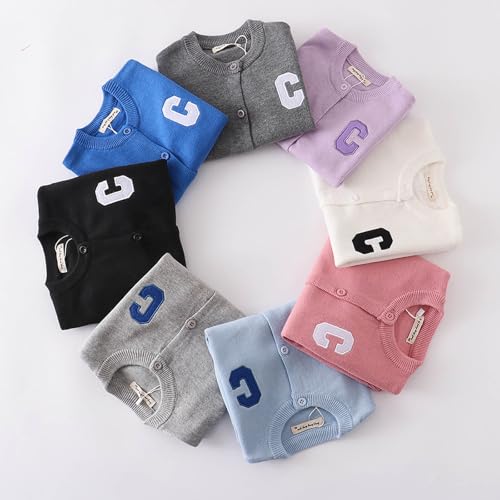 Girls Cardigan Sweaters Long Sleeve Comfortable Soft Knitted Cropped Sweater Button Closure Tops3