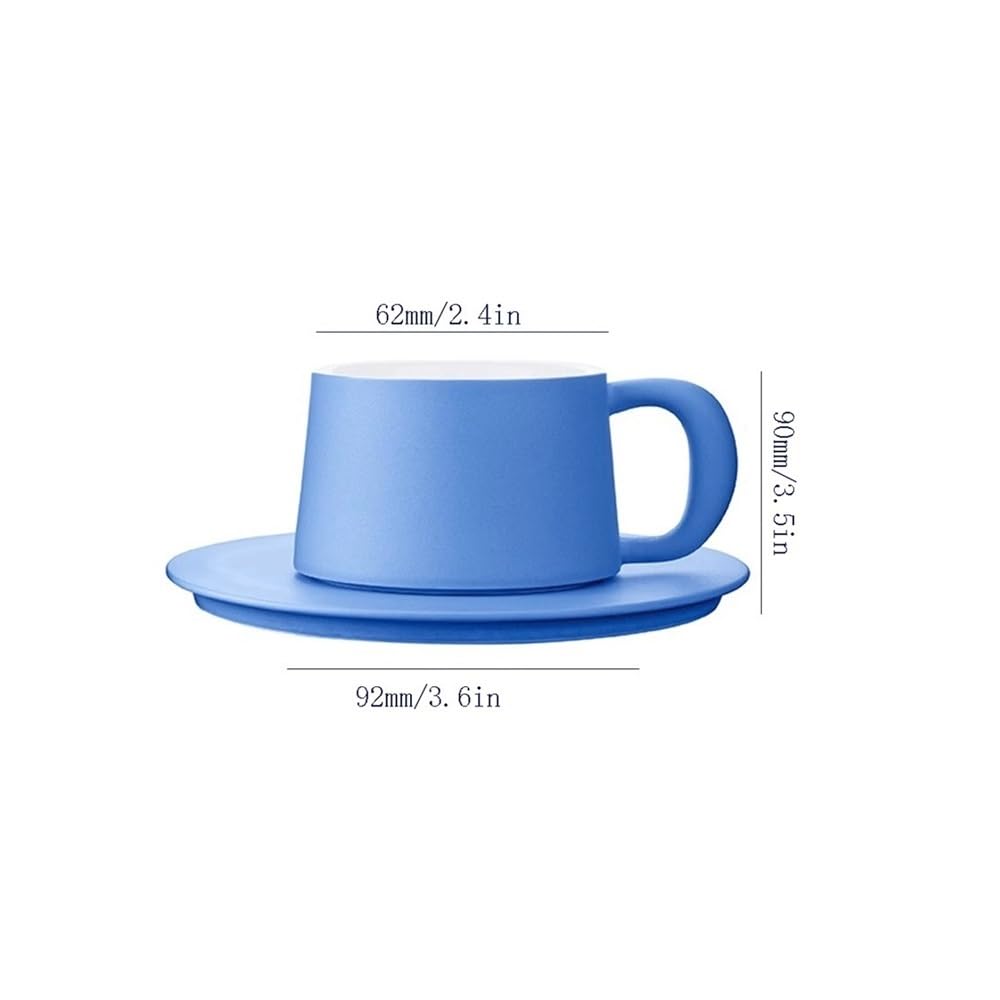 Ceramiczny kubek do kawy Blue Coffee Cup Ceramic Office Brewing Cup Home Milk Tea Instant Coffee Cup 10.1 Oz (300ml) Breakfast Milk Cup Filiżanki kawy
