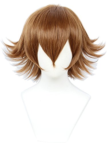 Linfairy Unisex Short Straight Cosplay Wig Halloween Costume Full Wig for Women
