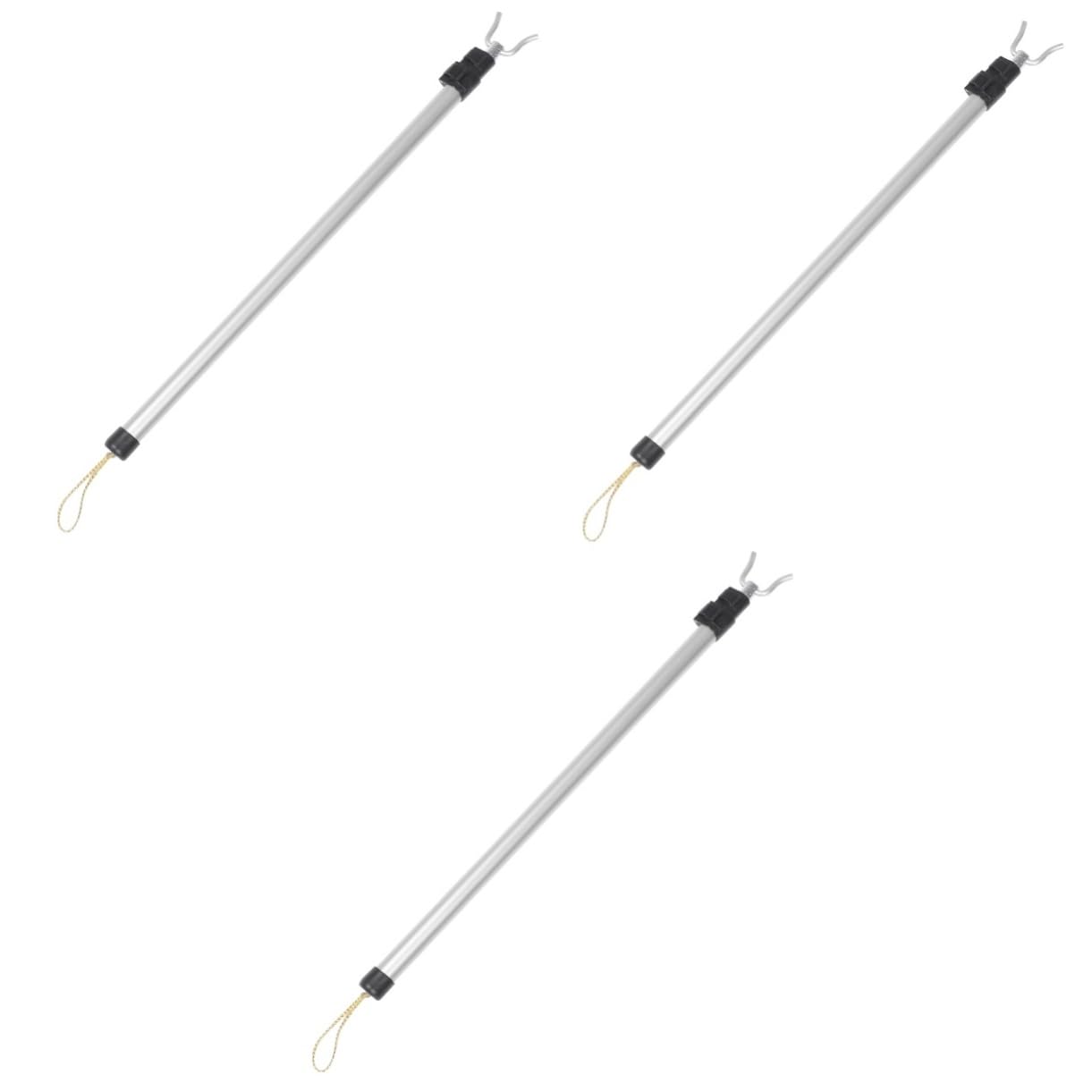 3 Piezas Barra Telescópica para Ropa Poste De Ropa Telescópico Poste De Tendedero Ajustable Ganchos Resistentes Barra para Colgar Ropa Palo De Alcance De Armario Acero Inoxidable