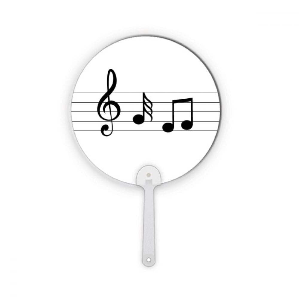 Éventails ronds en plastique bleu no/no Music pour événements - Lot de 5