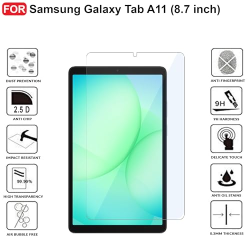 Image of CEDO Samsung Tab A11 (8.7 inch) Tempered Glass | Screen Protector Clear Tempered Glass for Samsung Galaxy Tab A11 (8.7 inch)