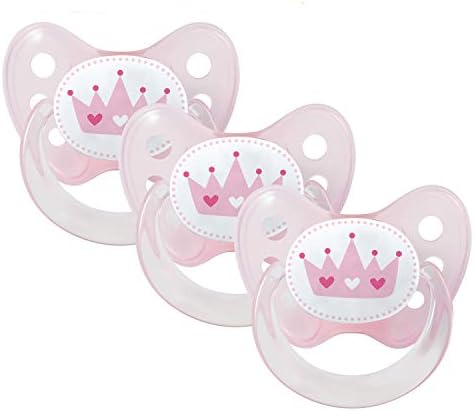 Dentistar® Silicone Soother Set of 3 - Size 2 for 6-14 Months - Tooth and Jaw Friendly Silicone Soother with Dental Step - Blue with Anchor Motif - BPA Free Baby Accessories - Made in Germany