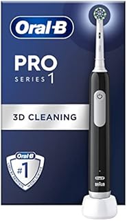 Oral-B Pro Series 1 czarna elektryczna szczoteczka do zębów, 1 głowica szczoteczki do zębów, zaprojektowana przez Braun