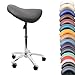 Produktbild Promafit Sattelhocker/Sattelstuhl mit Gummirollen für alle Böden und Metallfuß - ergonomisch - stufenlos höhenverstellbar - viele Farben - 360° drehbar (Grau, Ohne Fußring)