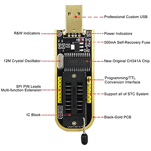 Keeyees Sop8 Soic8 Test Clip And Ch341A Usb Programmer Flash For Most Of 24 25 Series Bios Chip With Pdf Tutorial #TOP2
