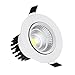 Price comparison product image Splindg Round Super Bright Aluminum COB Spotlights 3W 5W 12W 20W 30W Recessed LED Downlight Ceiling Light Living Room Fixture (Color : Warm White, Size : 3W 3Inch)