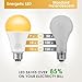 Briignite Amber Light Bulbs, 2 Pack, 3 Way LED Light Bulbs 50 100 150W Equivalent, 1800K Amber Warm Bulbs, Perfect for Reading, Three Way A19 E26 Medium Base