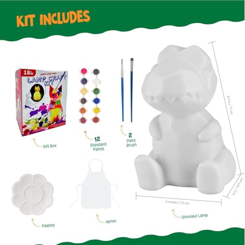 Lámpara de dinosaurio para pintar niños kit manualidades infantiles 4