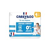 CARRYBOO - 24 Couches Saines et Ultra Absorbantes - Taille 1 (2-5kg)...