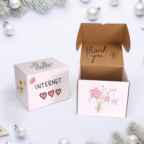 Image of ZBEIVAN 10x8x8 White Small Shipping Boxes, 15 Packs Corrugated Cardboard Mailer Boxes for Packaging Small Business Mailing Gifts Wrap Boxes with Lids