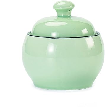 Ceramic Sugar Bowl Colorful Spice Jar Seasoning Pot with Lid