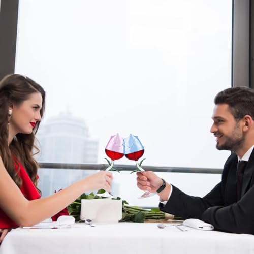Ensemble de verres à rose pour éviter les tables de fête ternes
