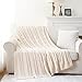 Battilo Cream Ivory Cable Knit Throw Blankets for Couch, Super Soft Warm Cozy Decorative Knitted Throw Blanket for Bed, Sofa, Chair 50