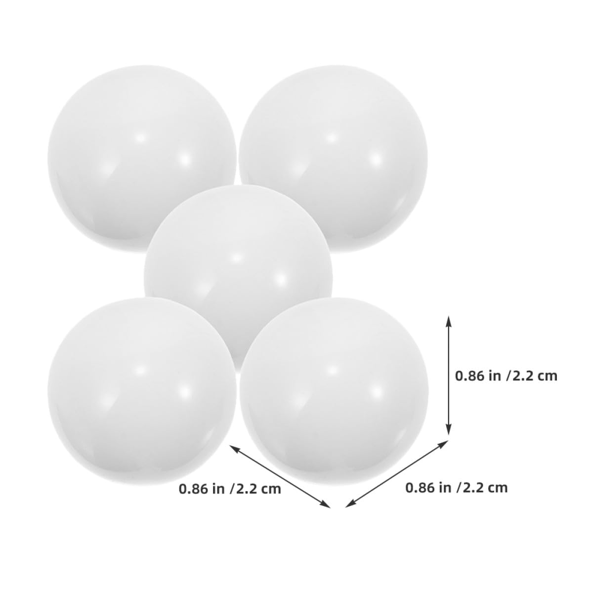 Gatuida Roulette Spielbälle aus Acryl 5 Stück 22mm Weiße Kugeln für Roulette Räder Geeignet für Partyspiele und Geburtstagsfeiern