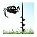 GrayBunny GB-6884 Metal Earth Auger/Ground Auger Drill Bit 17.5" Long 3" Wide Helix, 10 mm Diameter Non-Slip Hex Shank, Rust-Proof Rapid Planter, Bulb Plant Auger, Umbrella Post Hole Digger