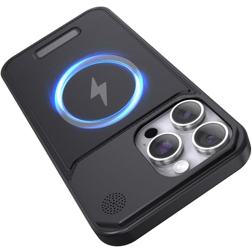 Coque d'aromathérapie iPhone 15 alliage aluminium étui cuir MagSafe sans cadre