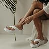 CUSHIONAIRE Pippin Chunky Platform Flip Flops, Stylish Wedge Flip Flops for Women with Cushioned Footbed and Durable Sole