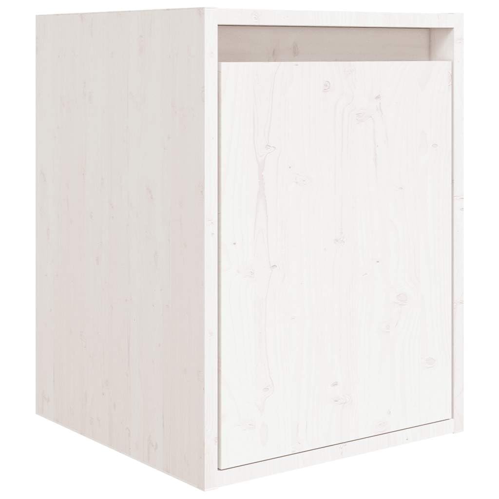 TV-Schränke 6er Set, Weiß Massivholz Kiefer, Modernes Wohnzimmer Media Center, vielseitige Aufbewahrung für Schlafzimmer und Sala
