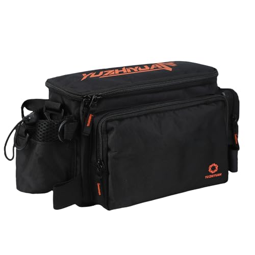 yuzhiyuan Small Fishing Bag with Rod Strap, Small Tackle Bag – Tackle Boxes & Gear,Portable & Lightweight, Move Freely, Cast Smoothly - Fishing Gifts for Men (Large - Black)