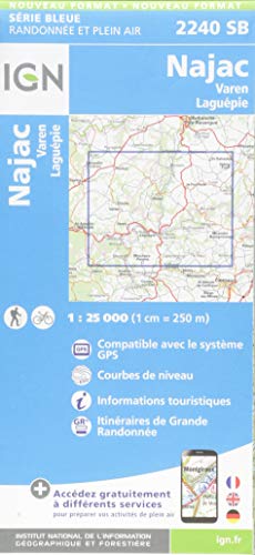 Télécharger Najac, Varen-Laguépie : 1/25 000 livre En ligne