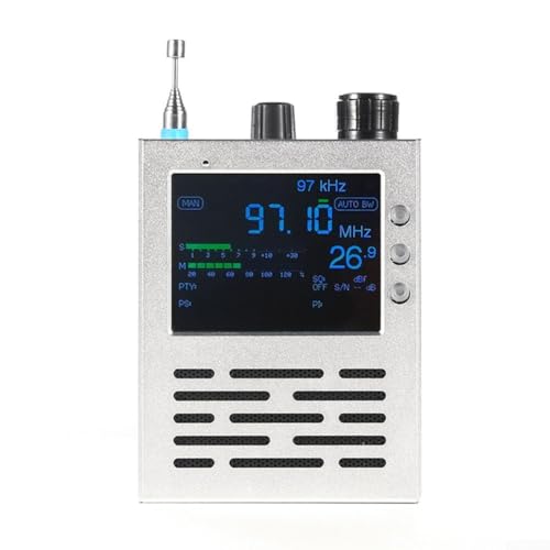 TEF6686 Full Band Radio Receiver with FM Shortwave HF LW, Rechargeable 3000mAh Battery, 3 2 Inch LCD Screen, Built in Speaker, Aluminum Alloy Construction, External Antenna Port