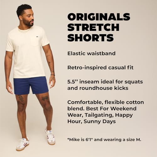 Image of Chubbies Chino Shorts Men 5.5 Inch - Mens Shorts Casual with Elastic Waistband, Side and Back Pockets, Stretch Cotton Blend