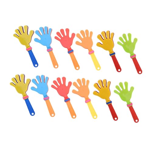 PRETYZOOM 12piezas Clappers De Mano Coloridos Para Fiesta Juguetes Para Invitados Cumpleaños Infantil Cotillón Divertidos Suministros Festivos De Plástico Seguro