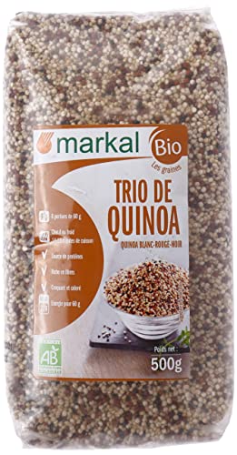 تريو اوف كينوا العضوي من ماركال، ابيض/احمر/اسود، 500 غم - عبوة من قطعة واحدة