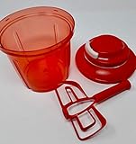 ersatzteile tupperware 2018  Tupper TUPPERWARE Speedy Ersatzteil Deckel mit Rührer und Behälter 1,35 Liter rot