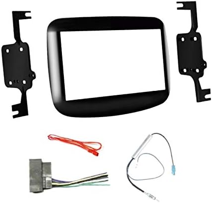 Double Din Car Stereo Install Dash Kit, Wire Harness, and AM/FM Radio Antenna Adapter Made for 2013 2014 2015 2016 Dodge Dart - No Factory 8.4" Radio Vehicles