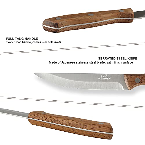 Miniatura 2 de Solance Smokin Barrels - Everyday Steak Knives With Exotic Hardwood Handles - Set Of 4