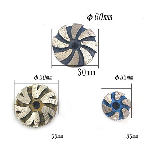 Disque Poncage Beton Accessoires de meuleuse d'angle de Tasse de meulage de Forme de Cuvette de Disque de meule de Diamant Disque De Poncage Beton (Outer Diameter : 60mm)