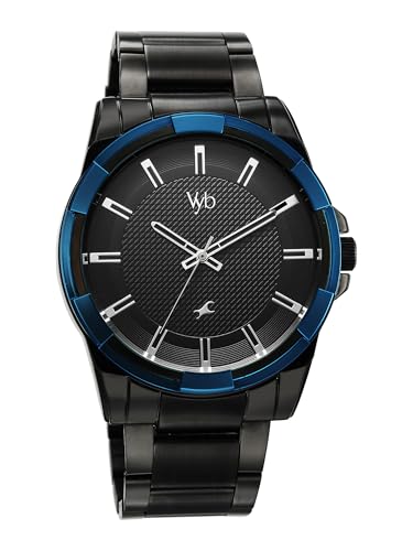 Image of Fastrack Vyb Horizon with Quartz Analog Black Dial Black Strap Watch for Men - FV30049KM01