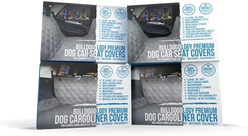 Bulldogology Pet Solutions XL-Grey Backseat w Cargo Liner Cover Bundle image 4