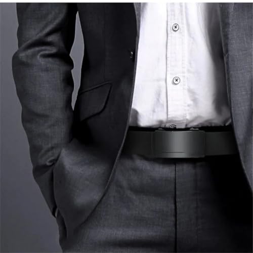 Men's PU Leather Belt with Automatic Buckle for Business Casual4