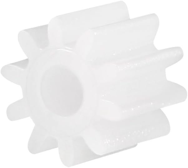 uxcell 50pcs Plastic Gears White 10 Teeth Model 102A Reduction Gear Plastic Worm Gears for RC Car Robot