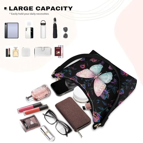 Image of Handbag for Women Leather Underam Shoulder Bag with Zipper Fashion Work Purse Waterproof Travel Wallet