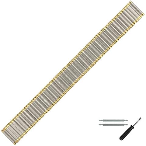 MARBURGER Uhrenarmband 18mm Edelstahl Silber Gold XL Cover