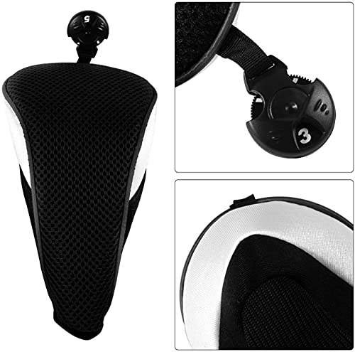 FINGER TEN Golf Club Head Covers for Woods Long Cover Driver Hybrid Fairway, Headcovers with Interchangeable No. Tag Novelty Durable Fit Woods Clubs - Image 4