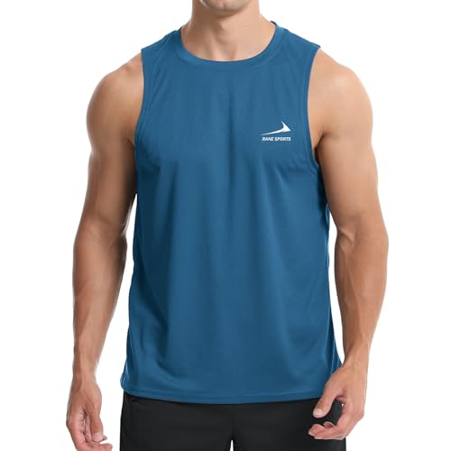 Herren Tanktop Gym Tshirt Muskel Fitness Training Laufshirt Fitness Tanks Ärmelloser T-Shirt Blau L Herren Tanktop Gym Tshirt Muskel Fitness Training Laufshirt Fitness Tanks Ärmelloser T-Shirt Blau L