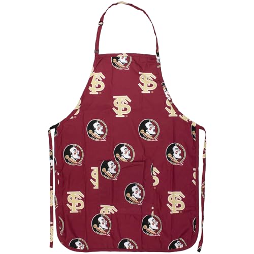 College Covers Everything Comfy Florida State Seminoles Tailgating or Grilling Apron With 9 Pocket Fully Adjustable