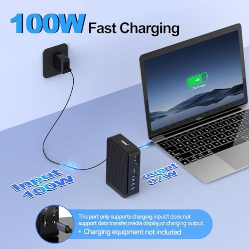 Estación universal 16 en 1 con puerto USB-C a 10 Gbps y seis conexiones USB-A para laptop 6